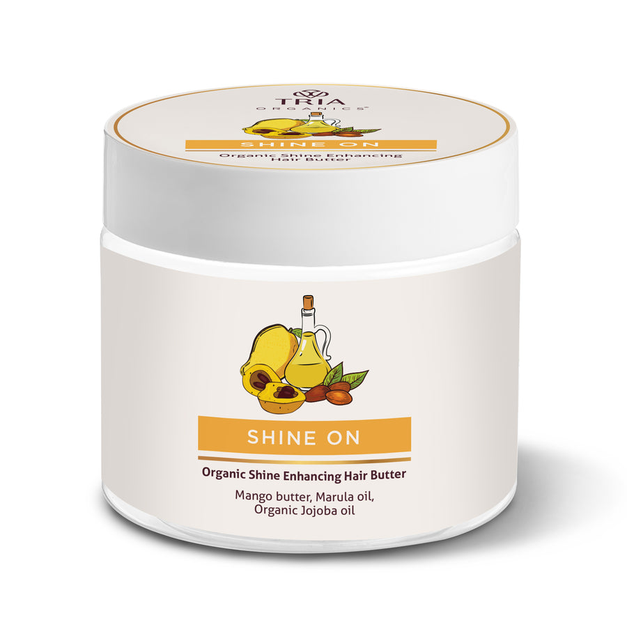 Organic Shine Enhancing Body Butter with Mango Butter, Marula Butter and Organic Jojoba Oil ( 100 g)