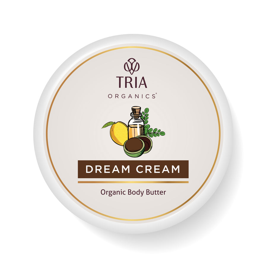 Dream Cream Organic Body Butter with Mango Butter, Tamanu Oil and Organic Moringa Oil (100 g)