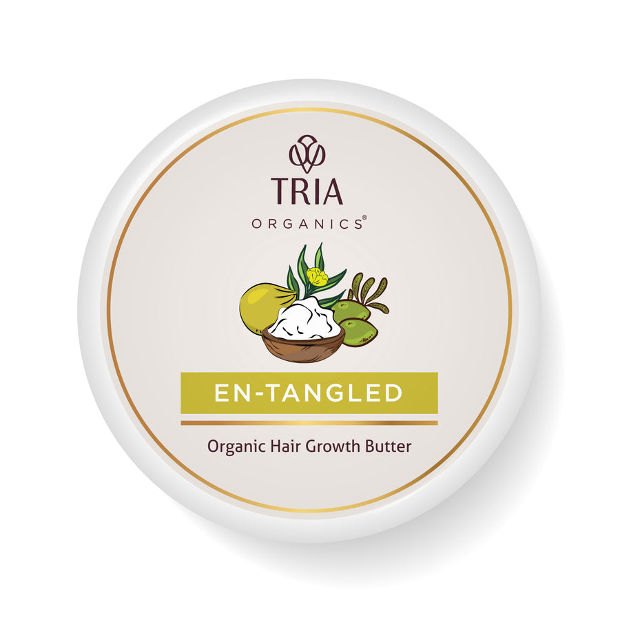 En-Tangled Organic Hair Growth Butter with Mowrah Butter, Evening Primrose Oil and Organic Argan Oil (100 g)