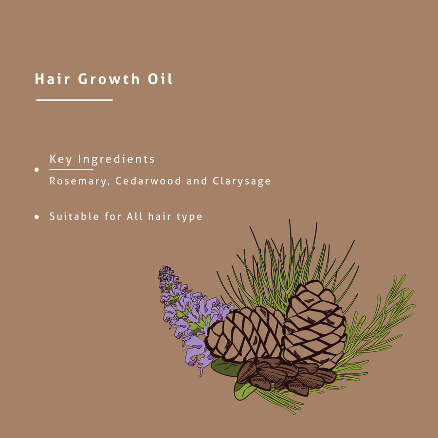 Organic Hair Growth Oil with Onion, Rosemary, Cedarwood, Clarysage (200 ml) with Neem Wood Comb worth Rs.200 FREE