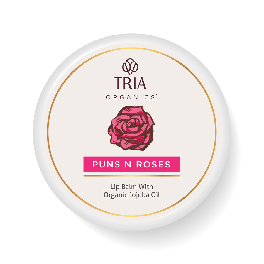 Puns n Roses Lip Balm with Organic Jojoba Oil and Olive Oil (10 g)