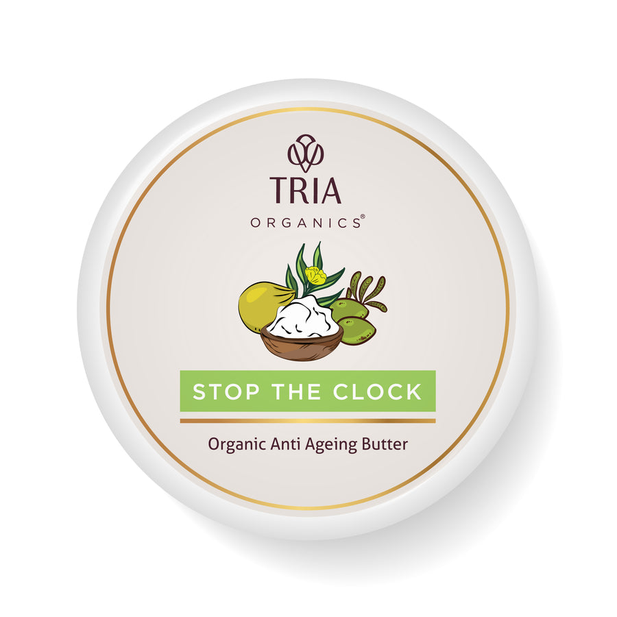 Stop the Clock Organic Anti Ageing Body Butter with Mowrah Butter, Evening Primrose Oil and Organic Argan Oil (100 g)